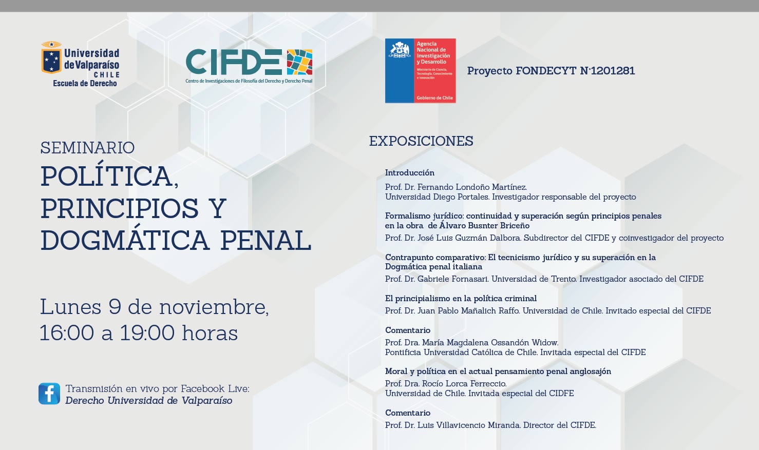 Invitación Seminario “Política, principios y dogmática penal” – Centro ...